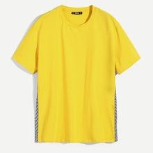 Shein Men Contrast Gingham Tee