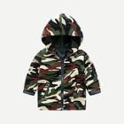 Shein Toddler Boys Camo Pattern Hooded Coat