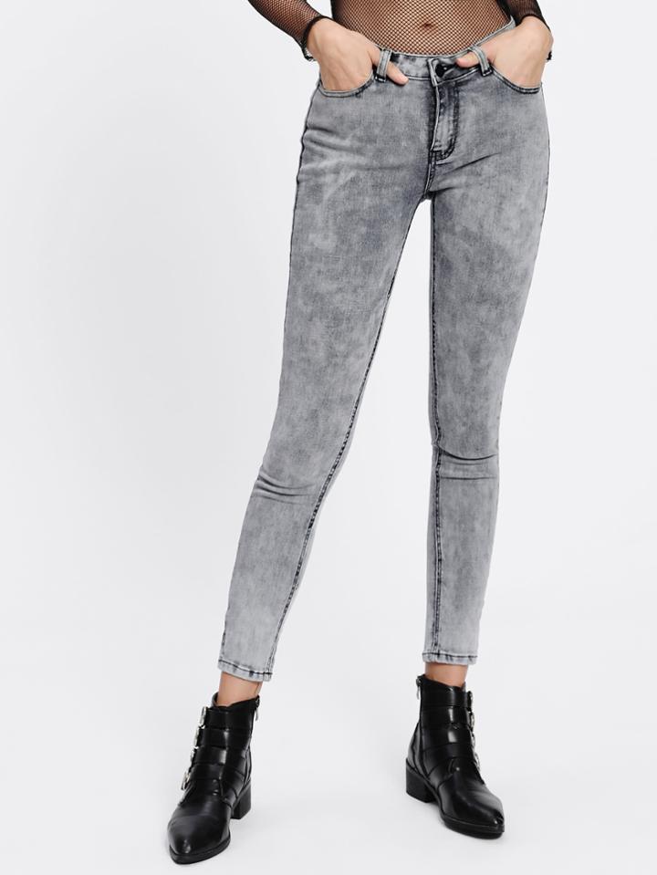 Shein Acid Wash Skinny Jeans