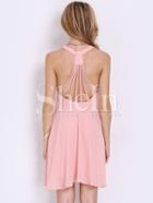 Shein Open Back Pleated Slip Dress