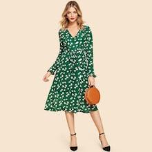 Shein V Neck Floral Print Dress