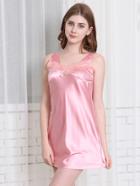 Shein Lace Panel Satin Tank Nightdress