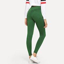 Shein Solid Elastic Waist Leggings