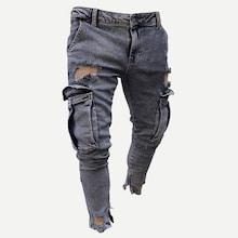 Shein Men Pocket & Zipper Detail Jeans