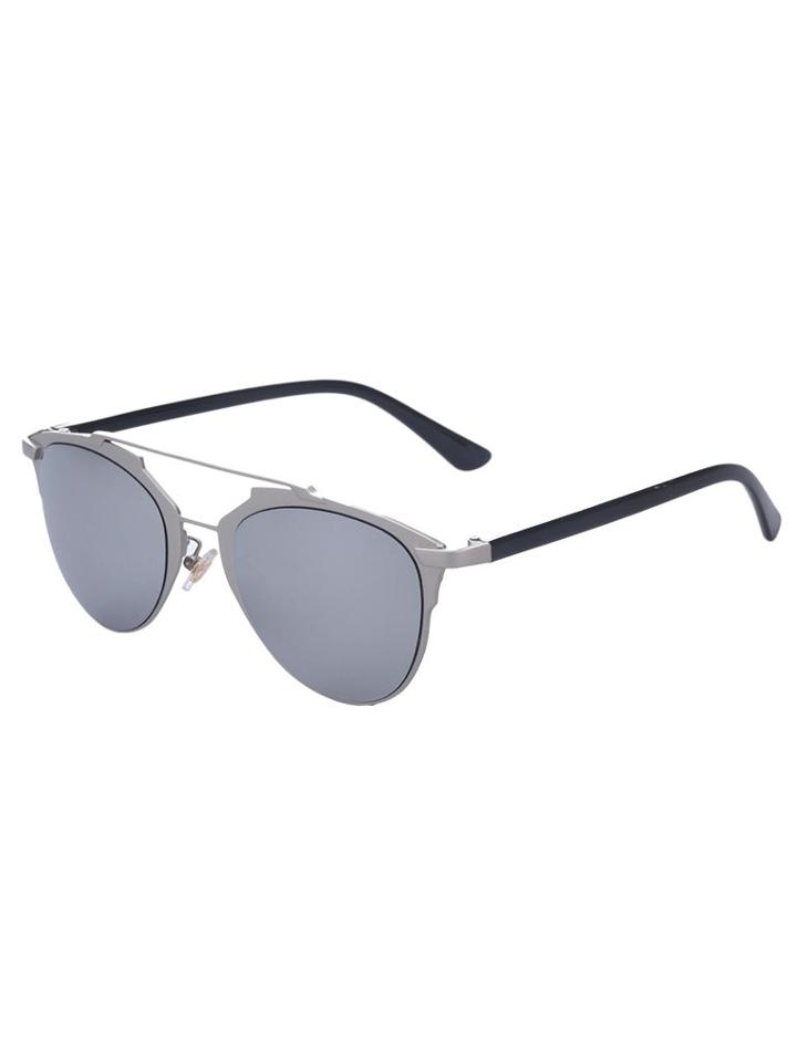 Shein Contrast Crossbar Full Frame Sunglasses