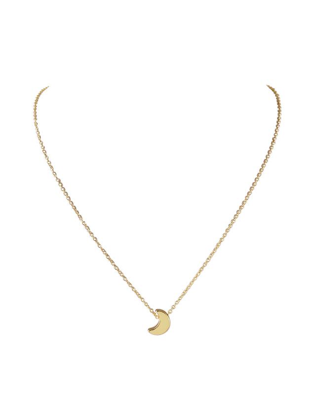 Shein Gold Moon Pendant Necklace Collier Femme Minimalist Jewelry