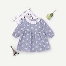 Shein Toddler Girls Calico Print Striped Dress