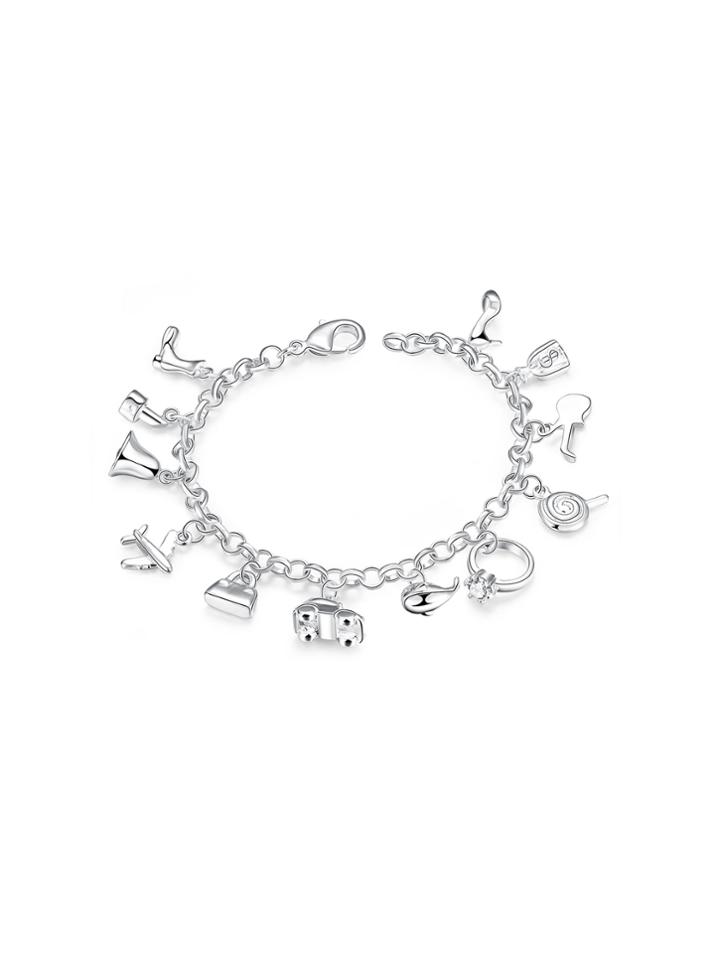 Shein Ring And Car Detail Link Bracelet