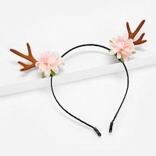 Shein Girls Flower & Antlers Decorated Headband