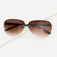Shein Men Tinted Lens Pilot Sunglasses