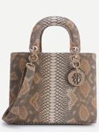 Shein Brown Snake Embossed Handbag With Strap