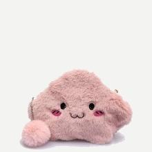 Shein Kids Cloud Design Pom Pom Decor Bag