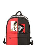 Shein Color Block Figure Print Backpack