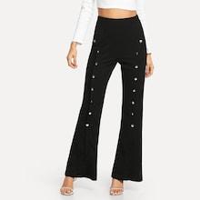 Shein Double Button Front Flare Pants