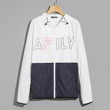 Shein Men Zip Up Drawstring Hoodie Lettering Coat
