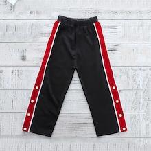 Shein Toddler Girls Striped Side Button Detail Pants