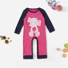 Shein Toddler Girls Raglan Sleeve Polka Dot Jumpsuit