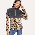 Shein Drop Shoulder Color-block Teddy Sweatshirt