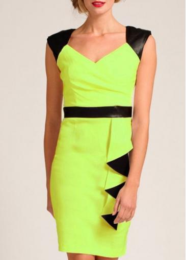 Rosewe Catching Hollow Design V Neck Sleeveless Summer Dress
