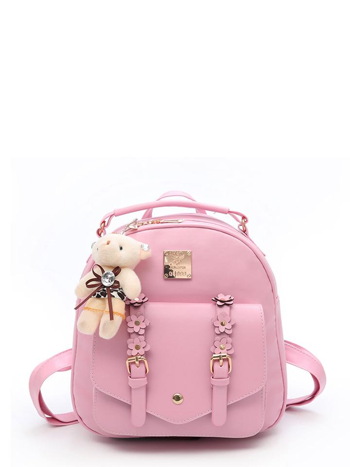 Shein Bear Decorated 3d Floral Backpacks Bag