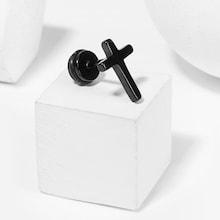 Shein Men Cross Shaped Stud Earring 1pc