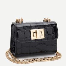Shein Kids Croc Embossed Chain Bag