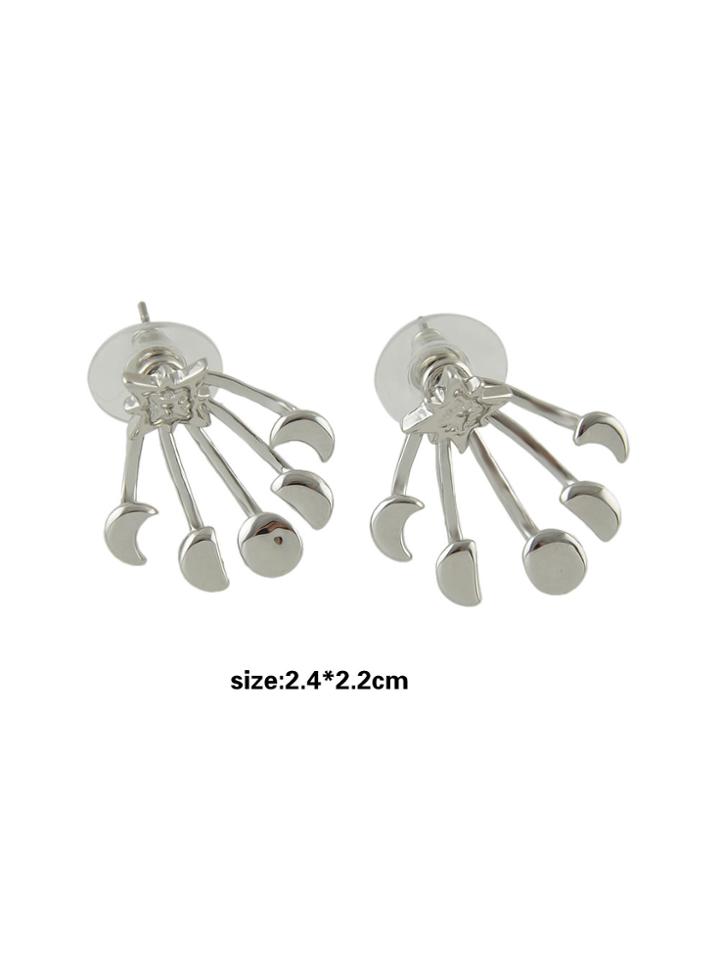 Shein Moon And Round Silver Color Ear Jacket