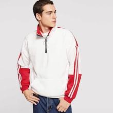 Shein Men Contrast Panel Quarter Zip Sweatshirt