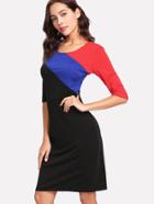 Shein Cut And Sew Vented Back Dress