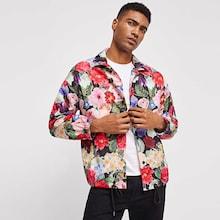 Shein Men Single Breasted Flower Print Jacket