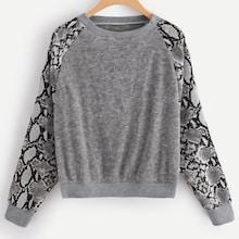 Shein Plus Snake Skin Print Sweatshirt