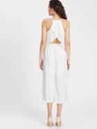 Shein Overlap Back Tassel Tie Layered Slit Side Dress