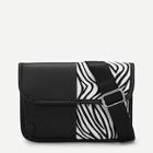 Shein Zebra Pattern Flap Bum Bag