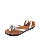 Shein Flower Design Lace Up Flat Sandals