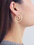 Shein Hollow Out Spiral Earrings For Women