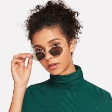 Shein Oval Flat Lens Sunglasses