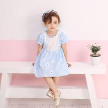 Shein Girls Floral Print Frill Dress