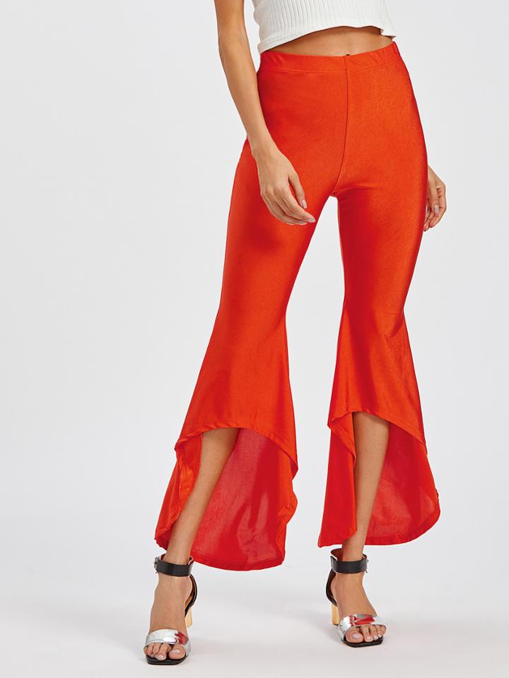 Shein Asymmetric Hem Flare Pants