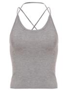 Shein Halter Neck Crisscross Knitted Top