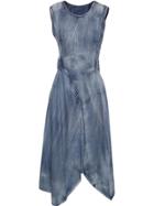 Shein Sleeveless Asymmetric Denim Dress