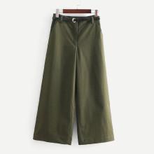 Shein Solid Wide Leg Pants With Belt
