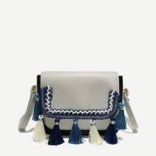 Shein Two Tone Detail Tassel Crossbody Bag