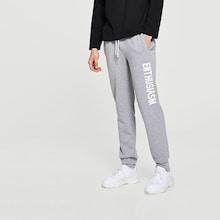 Shein Men Letter Print Heather Grey Sweatpants