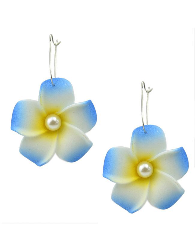Shein Blue Flower Drop Earrings