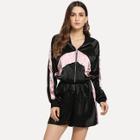 Shein Contrast Panel Elastic Waist Jumpsuit