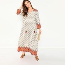 Shein Plus Geo Print Tassel Tied Dress