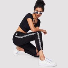 Shein Contrast Gingham Side Pants