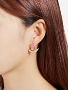 Shein Rhinestone Moon Shaped Stud Earrings