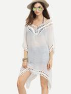 Shein Crochet Trimmed Asymmetric Dress