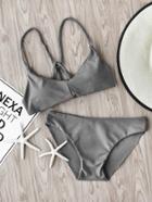 Shein Braided Strap Beach Bikini Set